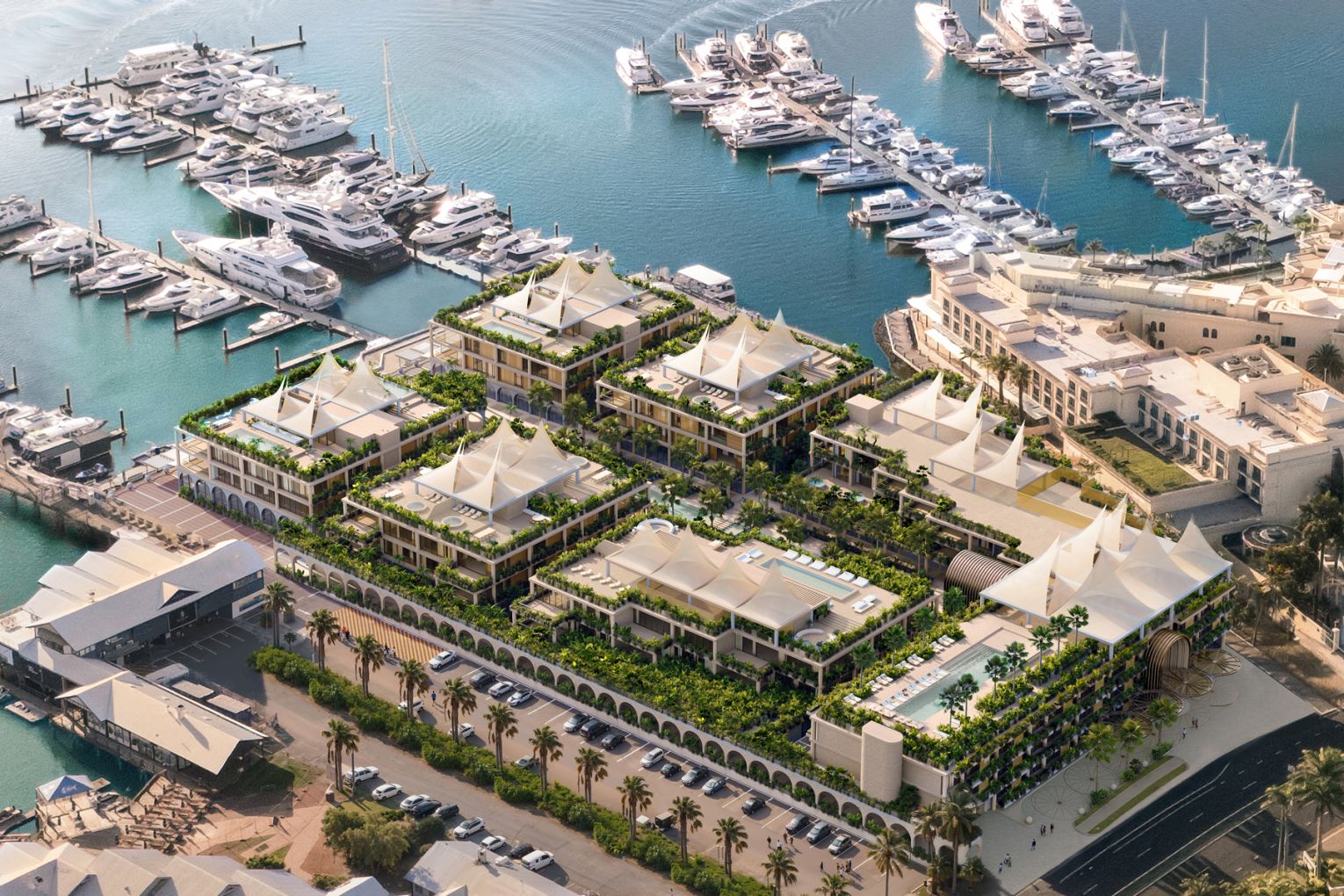 An artist's impression of the new-look Marina Mirage, image credit: supplied