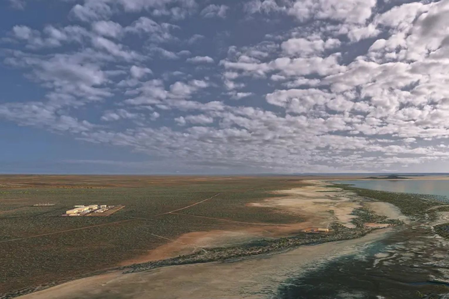 An artists's impression of the desalination site via Government of South Australia.