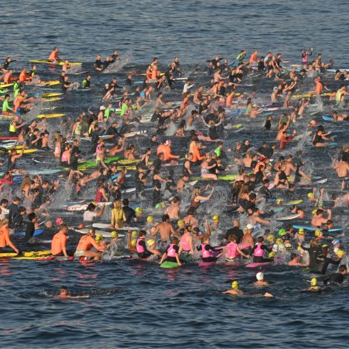 Thumbnail for Surfers converge on Bondi to remember shooting victims