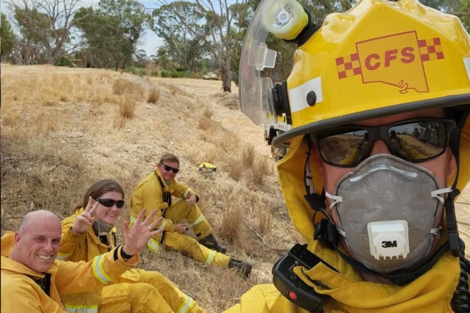 CFS Roseworthy Brigade after fighting a blaze in SA on Wednesday. Picture: CFS Facebook