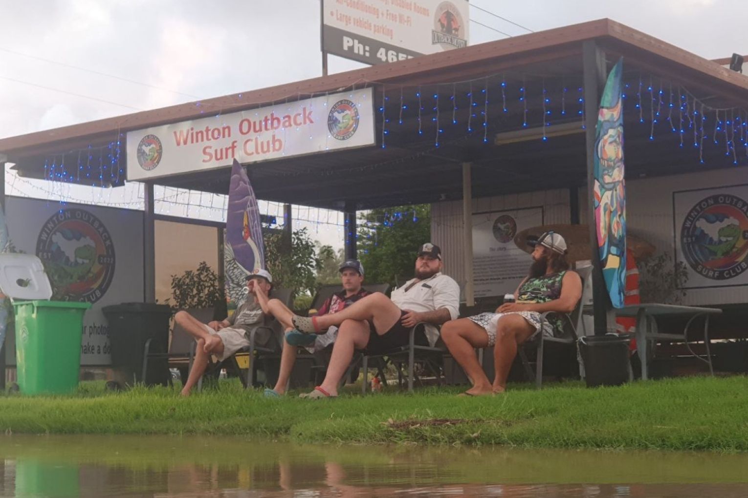 Flooding has devastated northwest Queensland, with many travellers stranded for over a week in the town of Winton. Picture: Narelle Hetherington