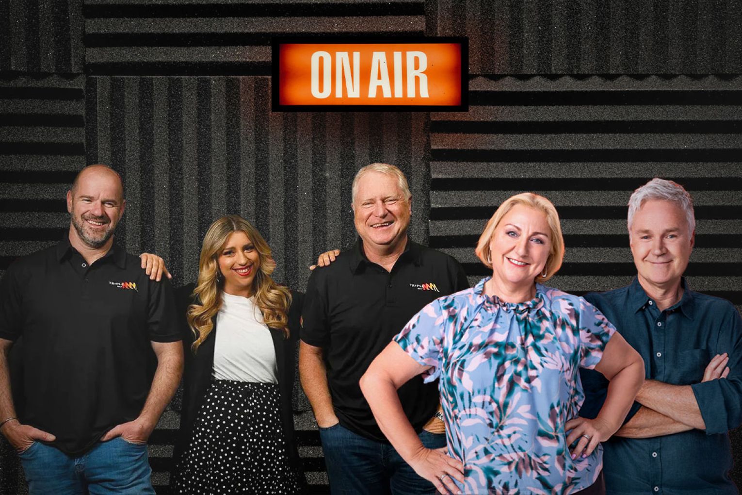 Triple M's Roo, Dits & Loz won the breakfast slot comfortably in the latest radio ratings, while ABC's breakfast show is climbing too. Graphic: Liam McAlister/InDaily.