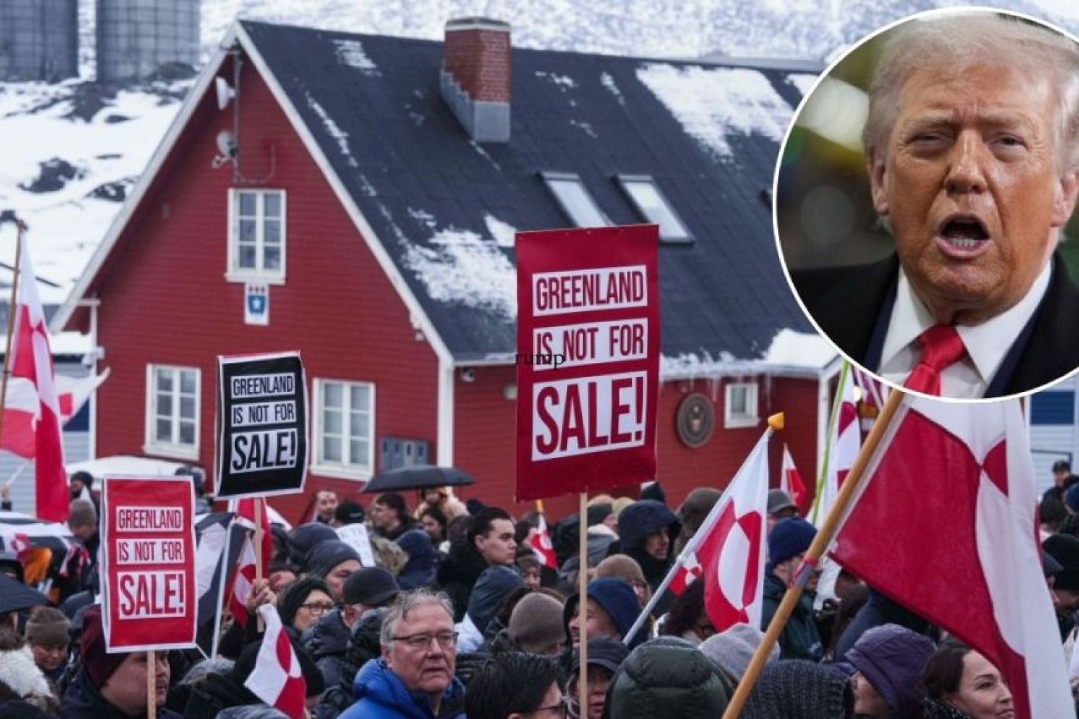 Protesters take to the streets of Greenland's capital against Donald Trump's takeover plans. 