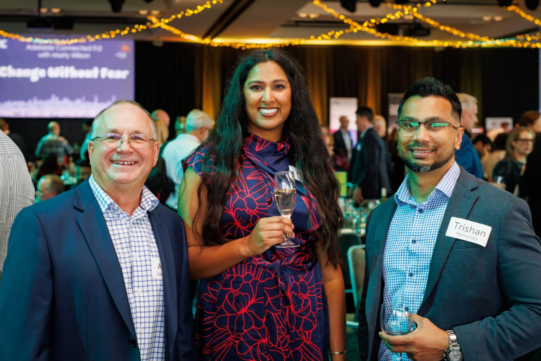 Adrian Leadbeater, Alyssa Le Cornu and Trishan Fernando