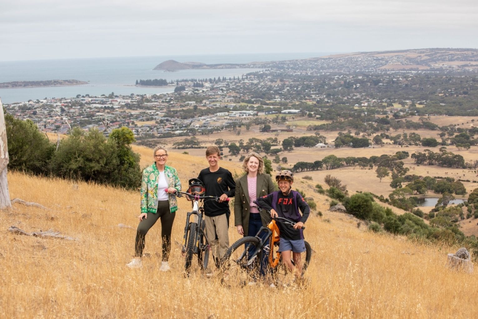 Victor Harbor Mayor Moira Jenkins, Karl Lang, Environment Minister Lucy Hood and Victor Lang. Photo: Supplied