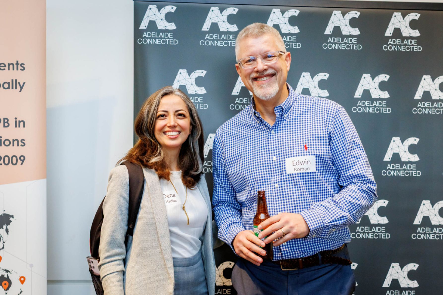 Dena Hadian and Edwin Roman