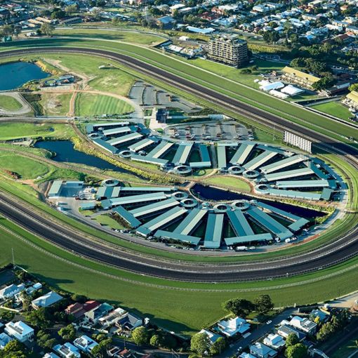 Thumbnail for New $25m Eagle Farm grandstand at starting gates
