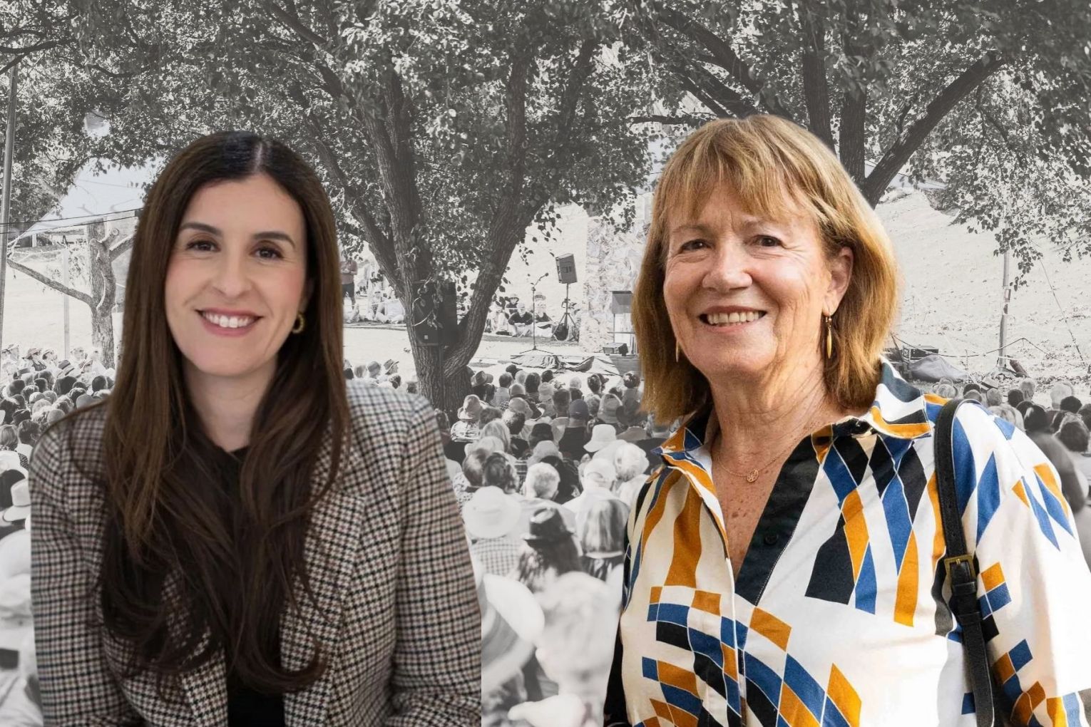 New Adelaide Festival Corproation chair Judy Potter (right) has extended an invitation to Dr Randal Abdel-Fattah (left) to speak at Writers' Week 2027.