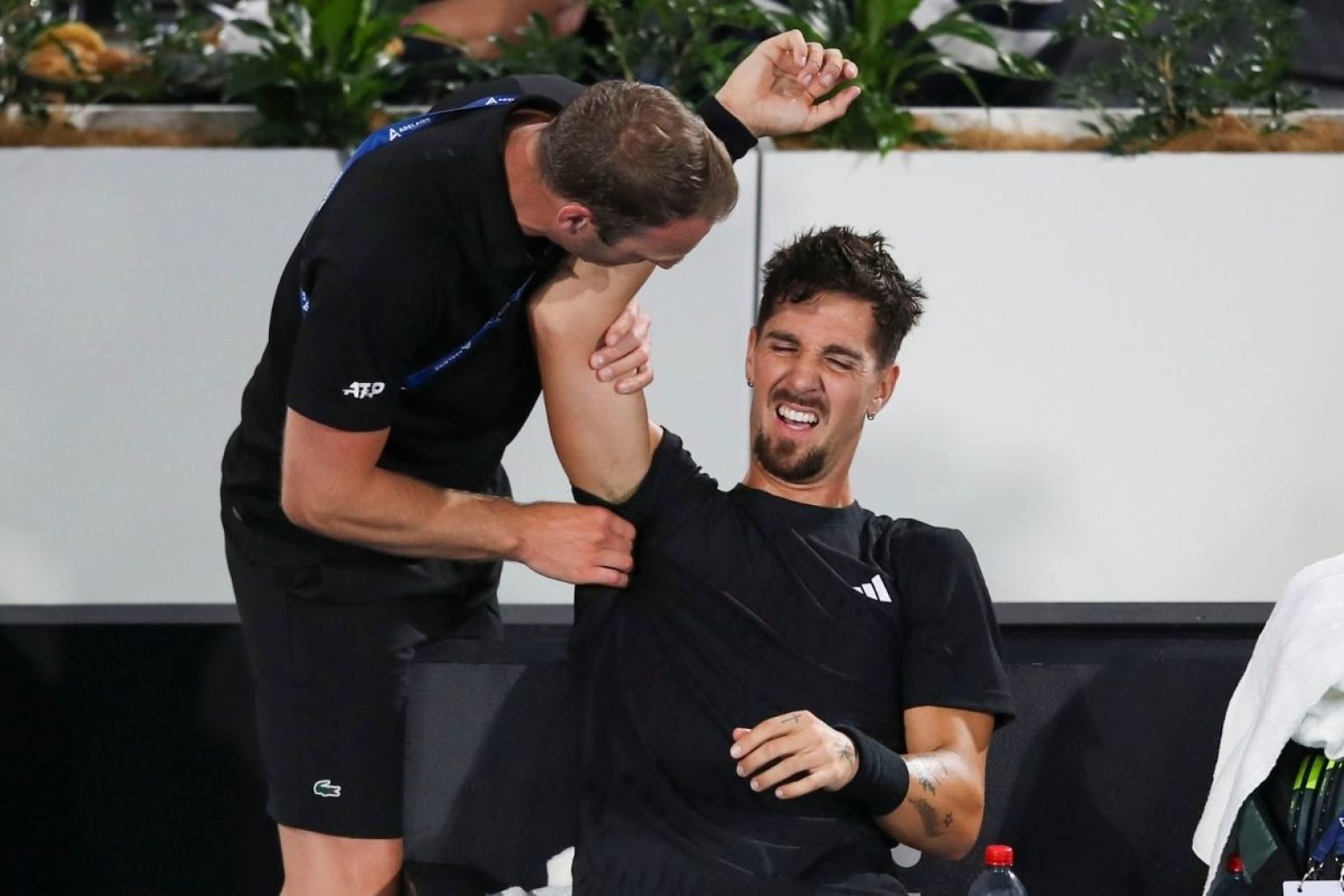 Thanasi Kokkinakis felt the pinch in his win over Sebastian Korda at the Adelaide International. Photo: Matt Turner/AAP.