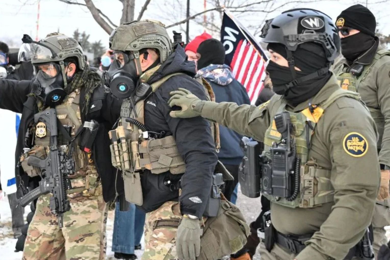 Tense confrontations between residents and federal officers continue in Minneapolis. Picture: AAP