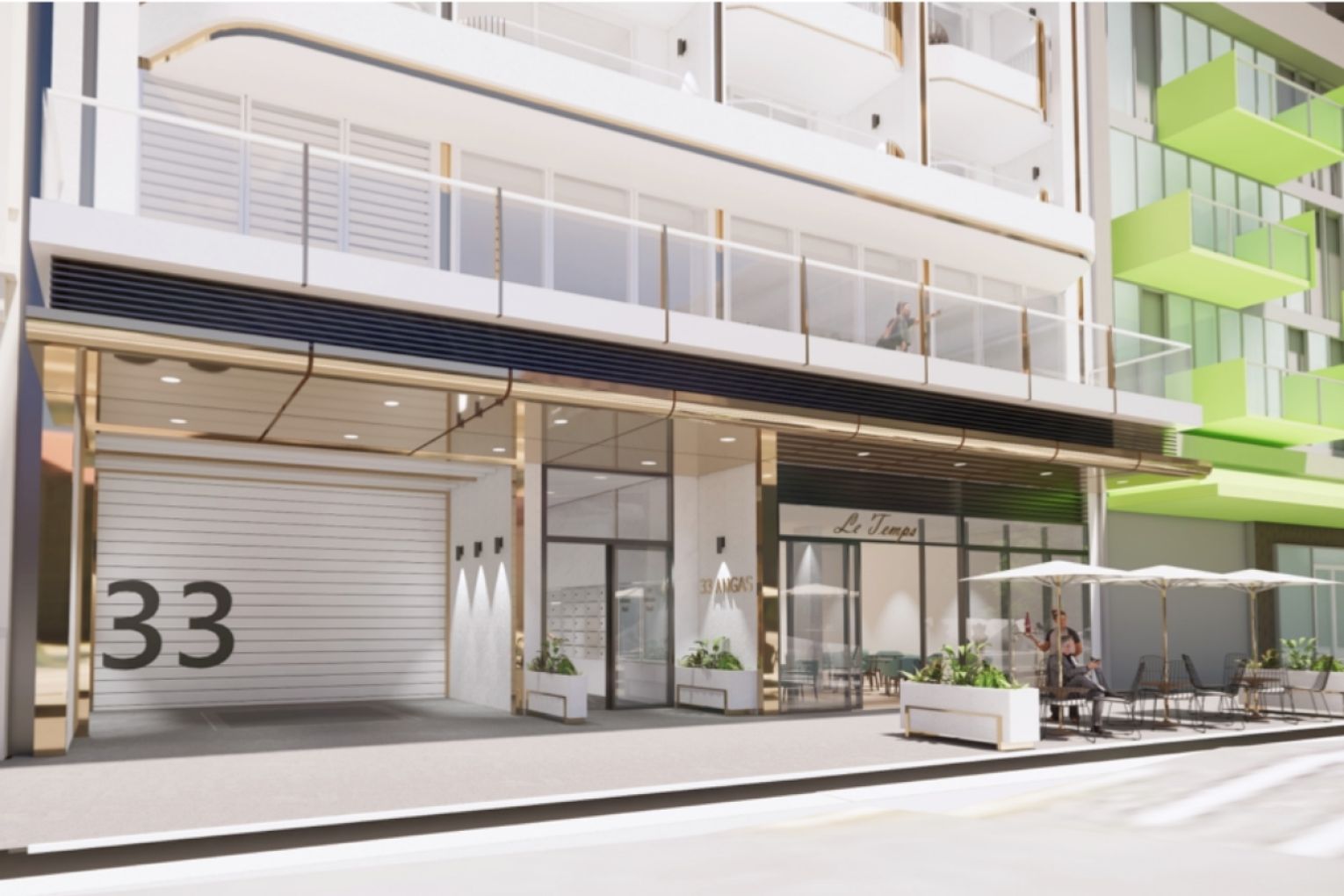 A 22-storey tower would be built on Angas Street under plans lodged by South Australian developer New Dawn Developments Pty Ltd. Render: Supplied