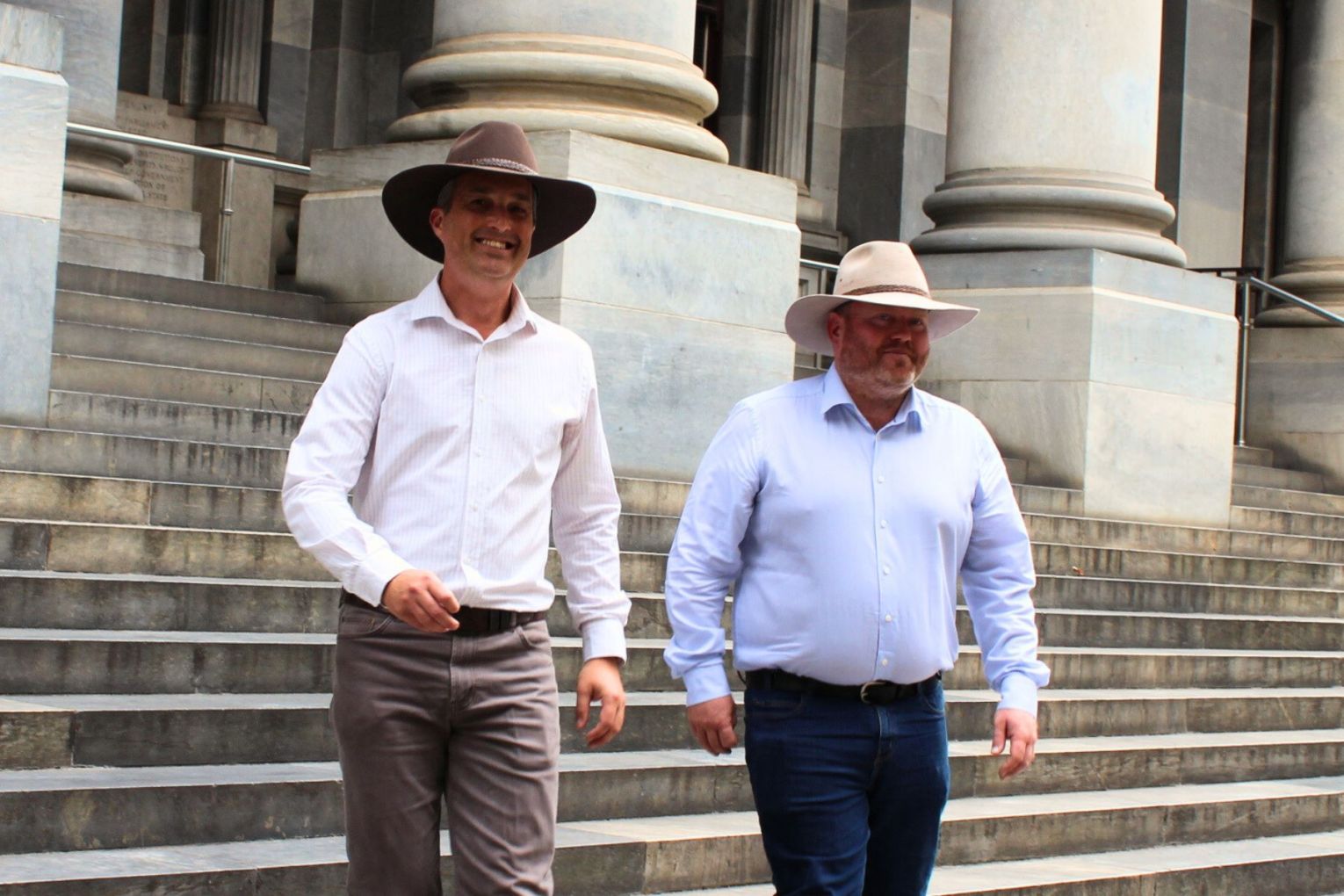 Leaders of The Nationals who today announced their lineup for the state election. Image: Helena Snelling.