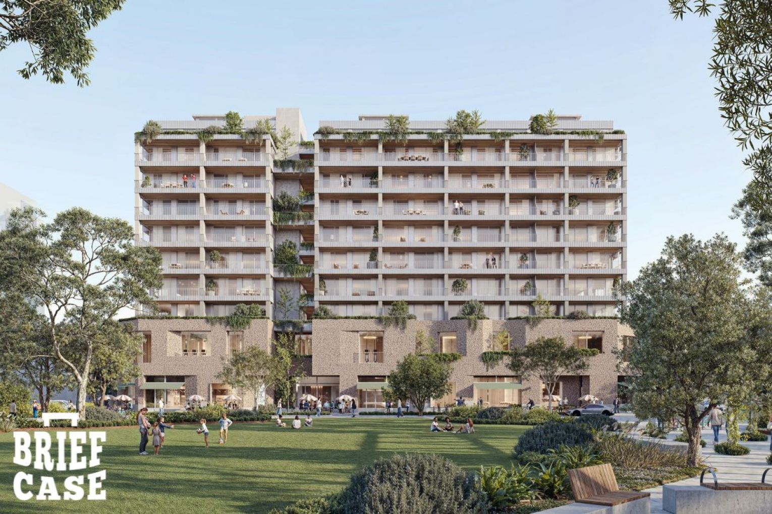 A 10-story apartment complex has been secured for Bowden, featuring a world-class health and wellness precinct. Render: supplied. 