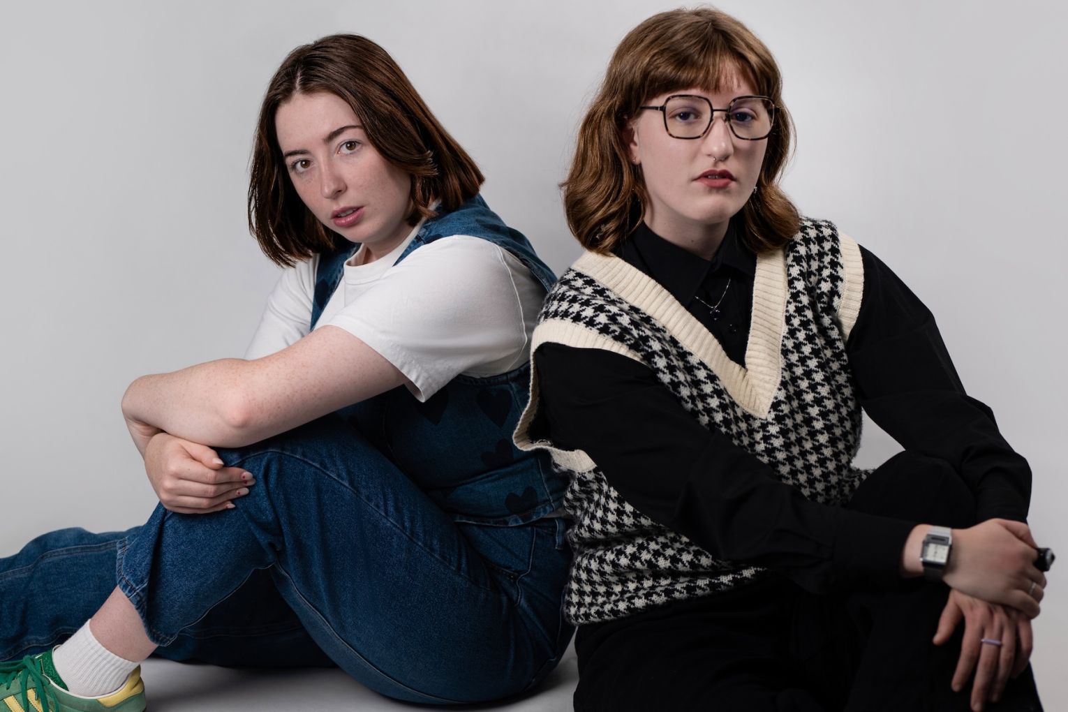 Amelia Rooney (right) with Dead Darling Theatre co-founder Hannah Smith. Photo: Supplied