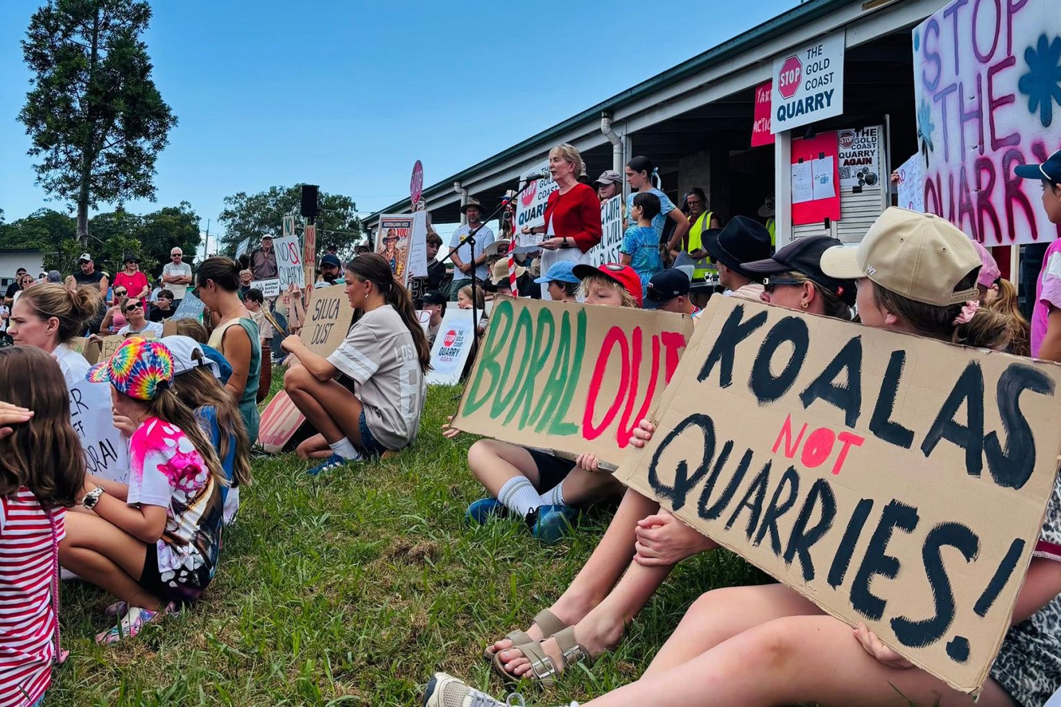 Campaign event that took place on February 7 | Credit: Stop the Gold Coast Quarry AGAIN Facebook page