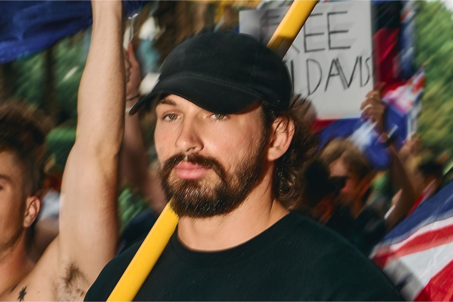 Brandan Koschel twice called Jews the "greatest enemy" in a 40-second speech on Australia Day. Photo: Flavio Brancaleone/AAP