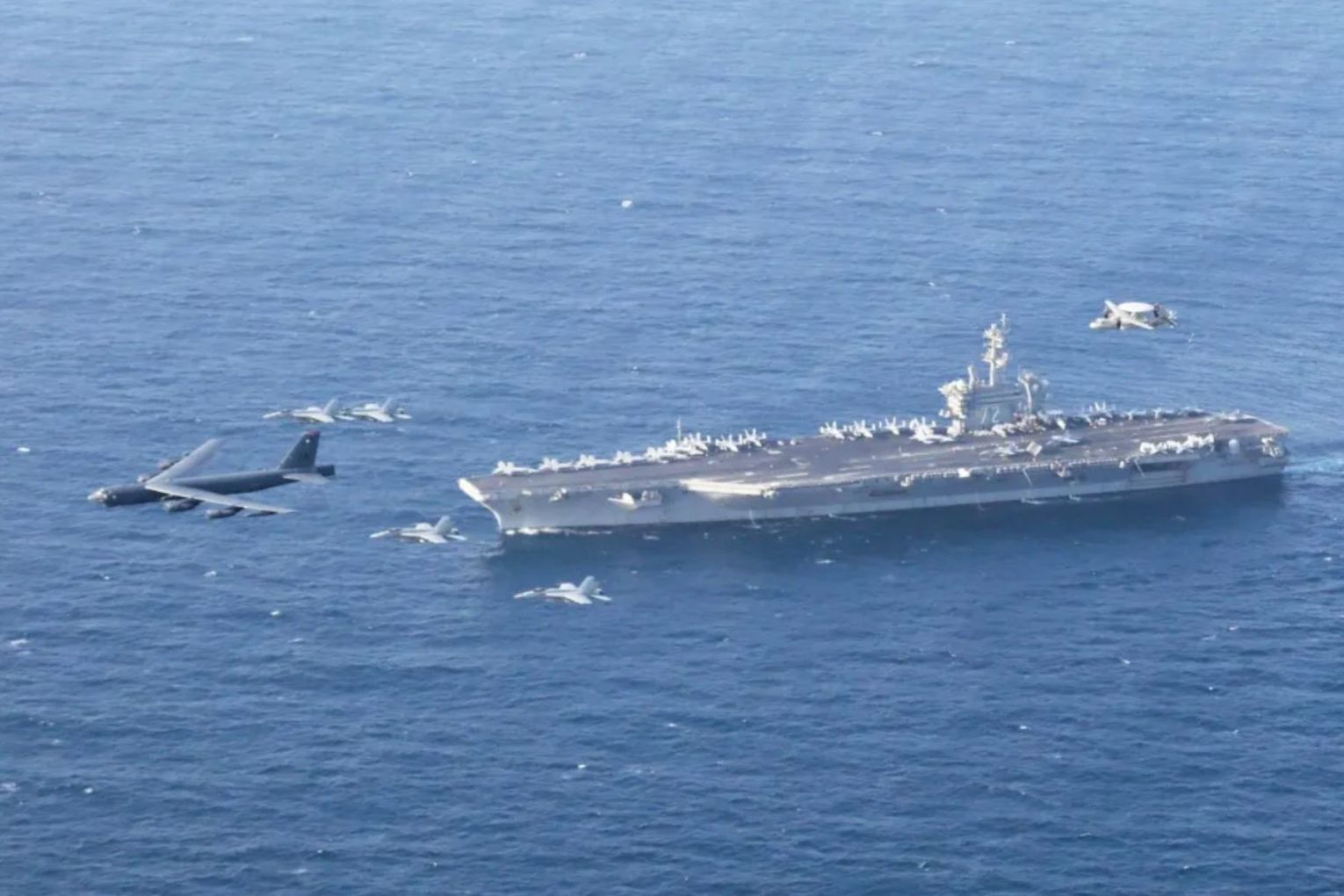The USS Abraham Lincoln had a fighter jet shoot down an Iranian drone acting "aggressively" near it.