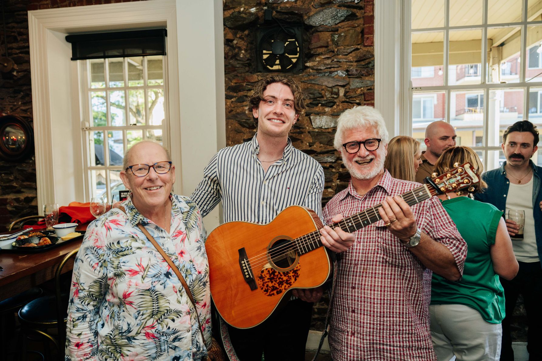 Karen Kesey, Michael Gaffney and Phil Kesey.