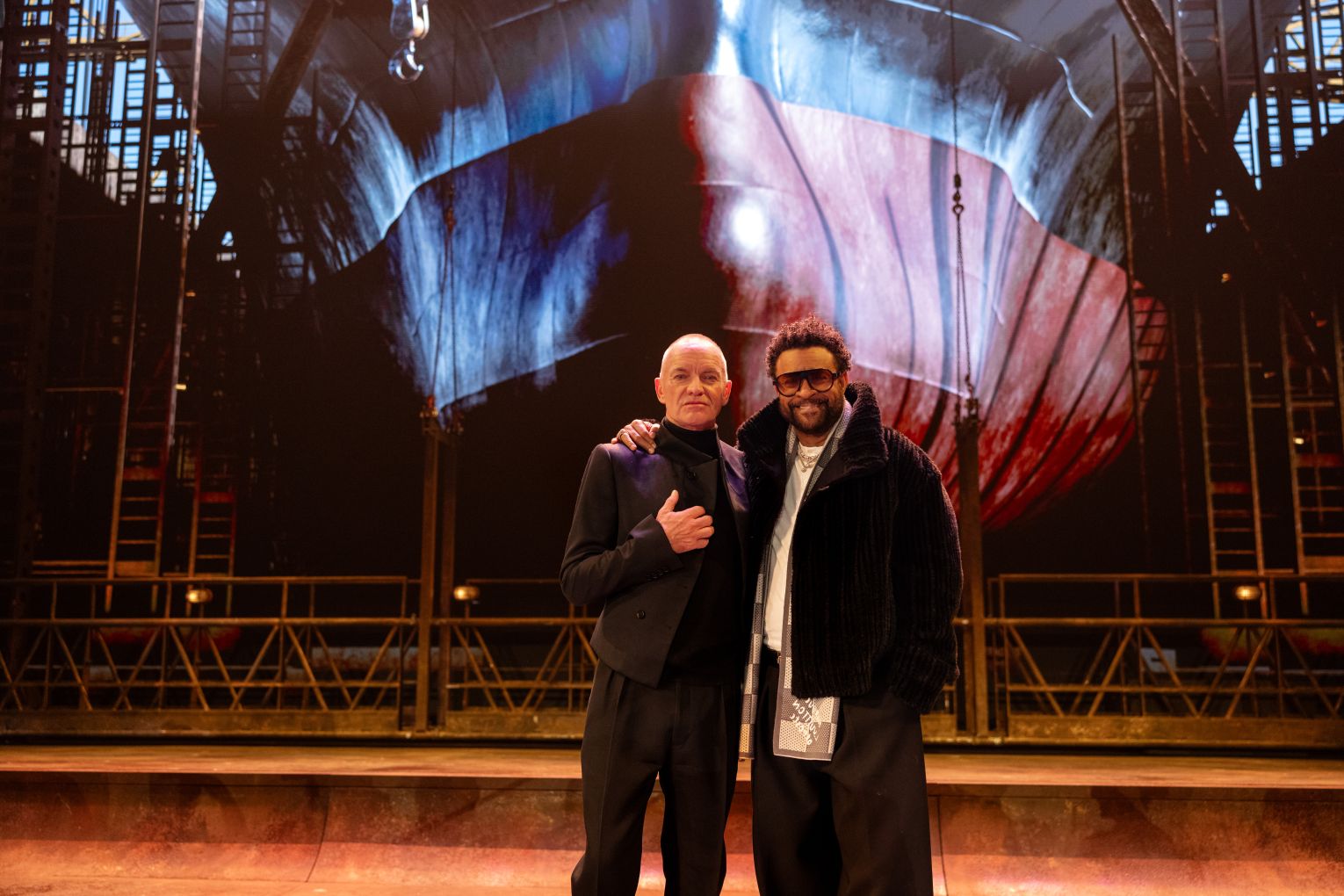 Sting and Shaggy in Amsterdam where The Last Ship has recently played - and soon they will be together on stage at QPAC. Photo: Samuel van Leeuwen