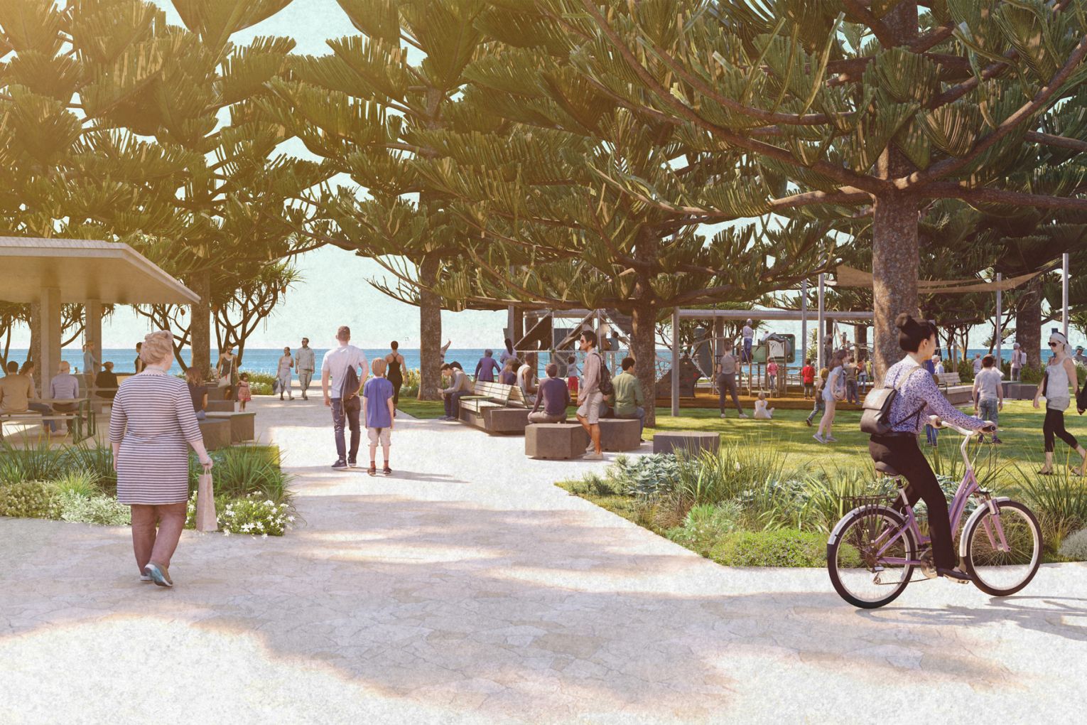 Artist impressions of the Burleigh Heads Foreshore, image credit: supplied