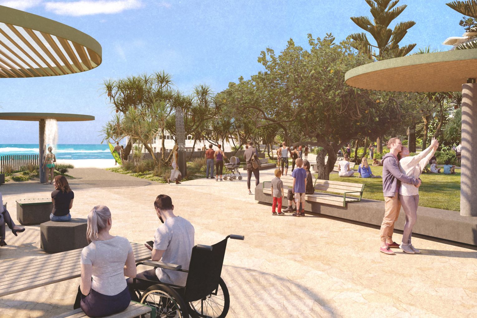 Artist impressions of the Burleigh Heads Foreshore, image credit: supplied