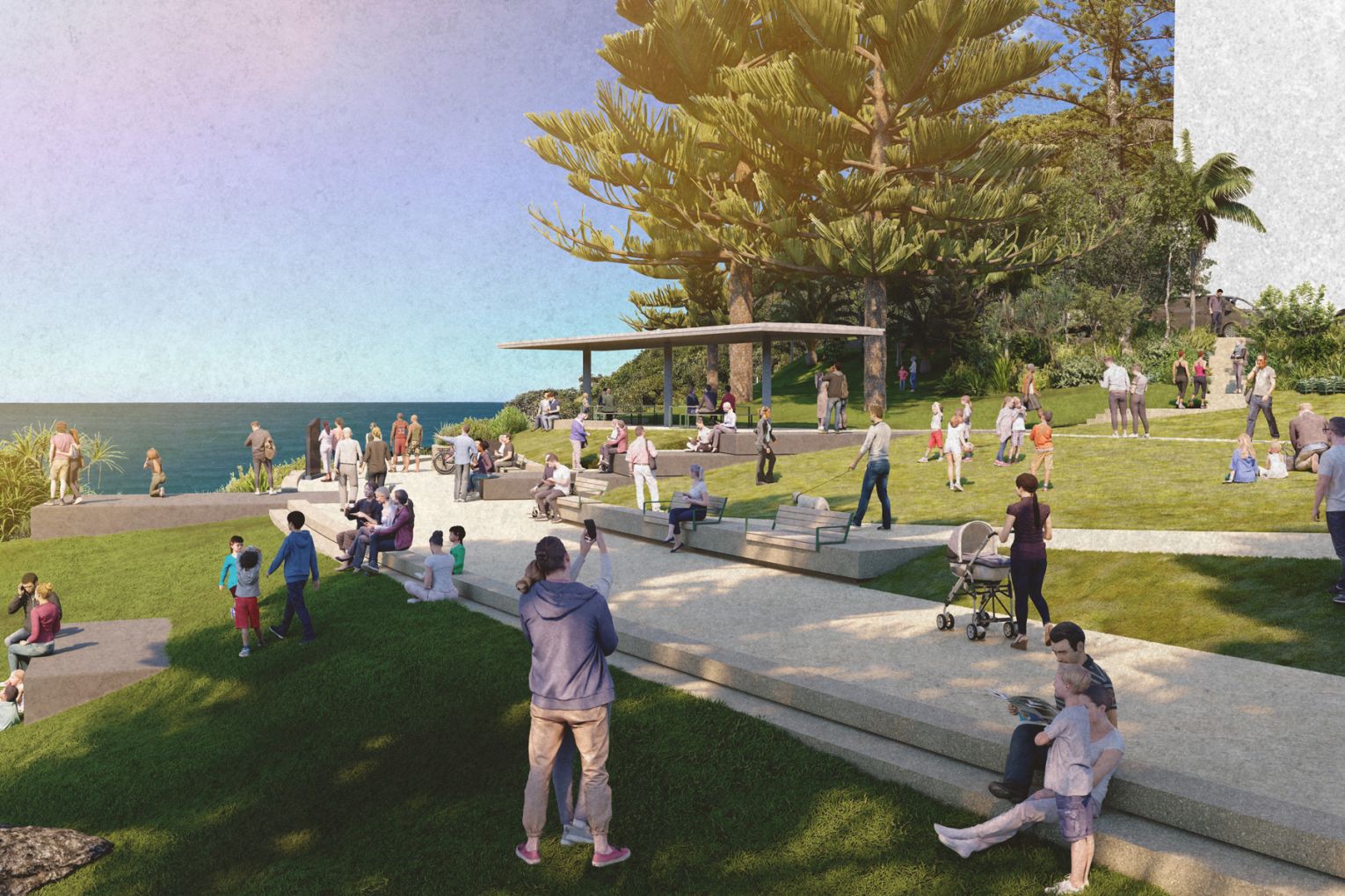 Artist impressions of the Burleigh Heads Foreshore, image credit: supplied