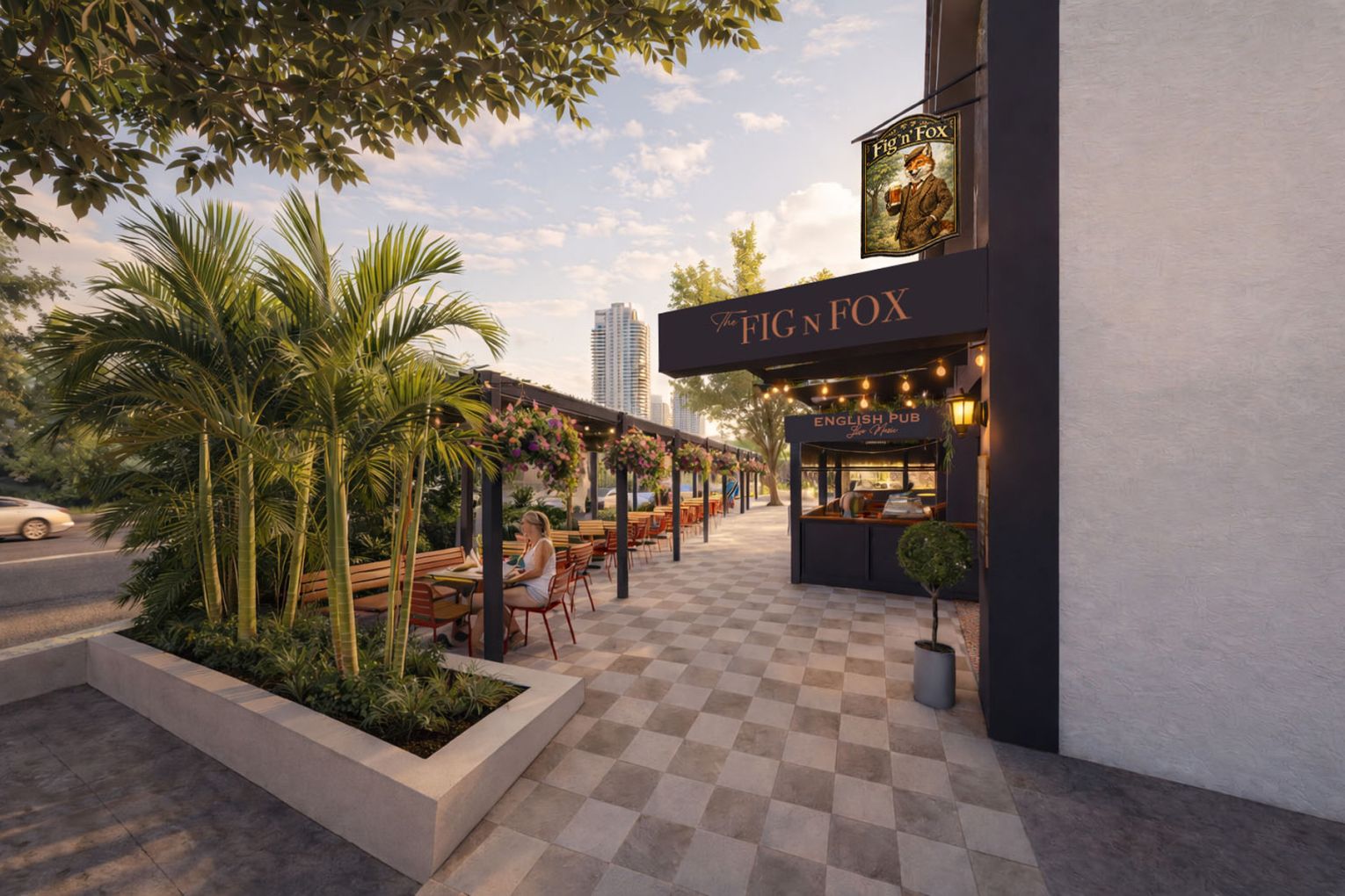 Artist impressions of The Fig ’n’ Fox by Artesian Hospitality, image credit: supplied