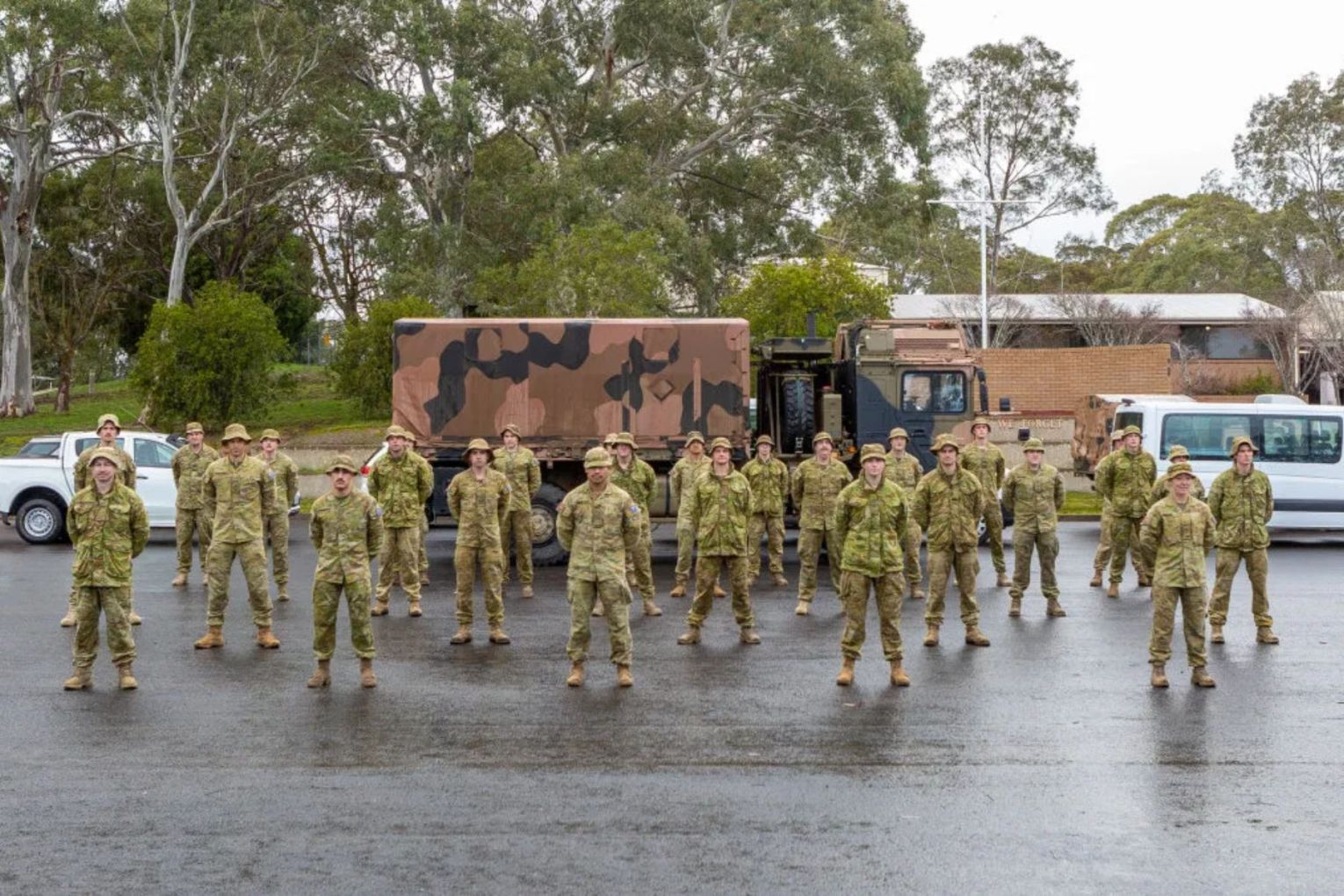 16 Regiment Royal Australian Artillery, from Woodside Barracks. Picture: AAP