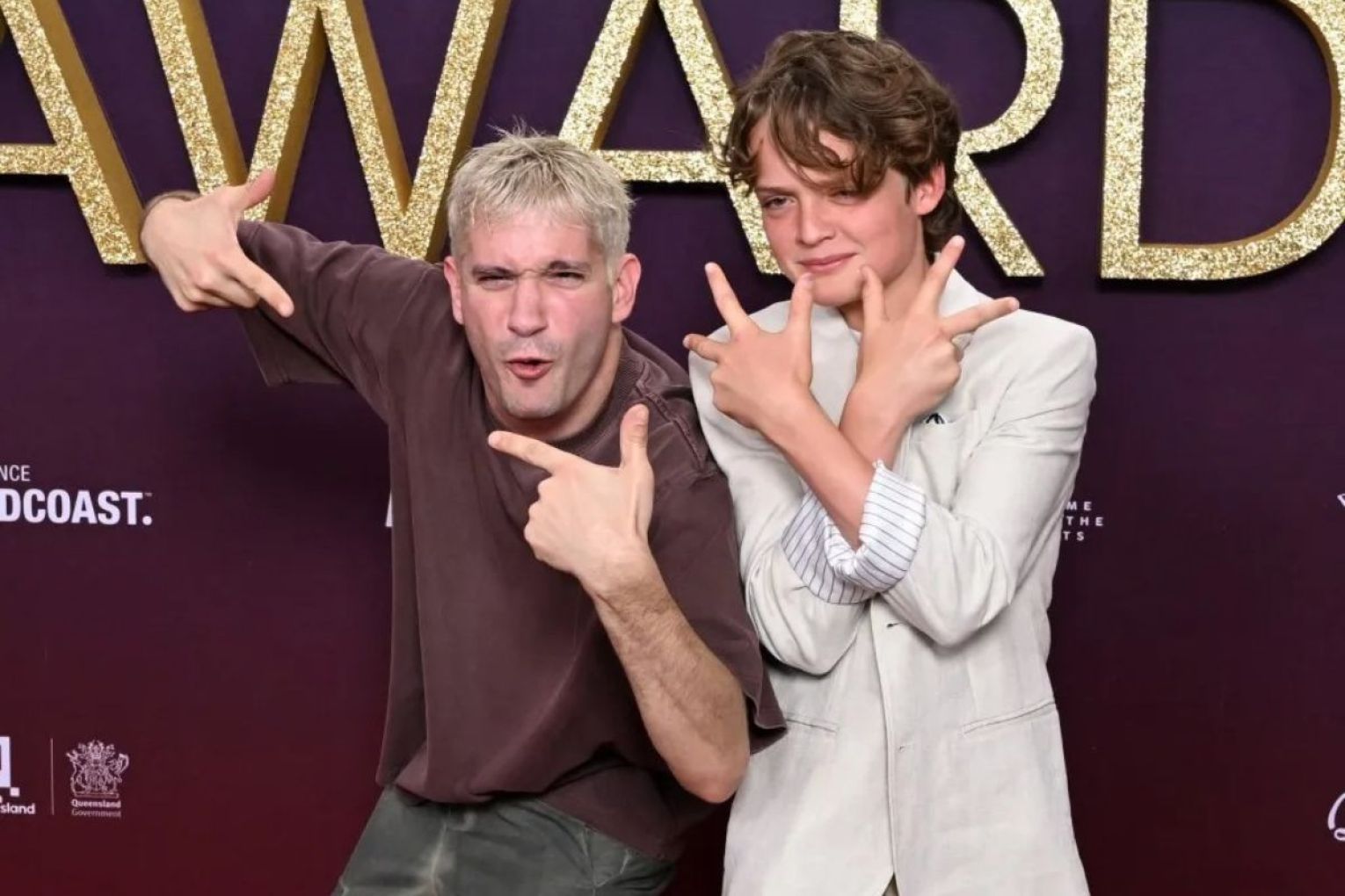 Bring Her Back co-director Danny Philippou and star Jonah Wren Phillips had reason for celebrate. Photo: Supplied