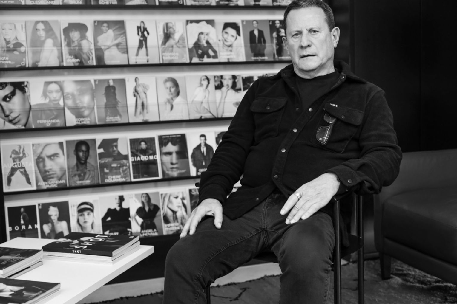 David, in his Milan office, has helped shaped the careers of many supermodels.