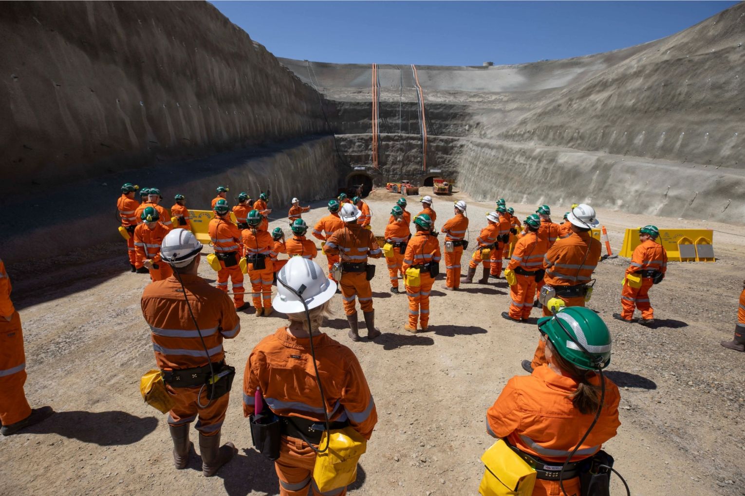 SA Premier Peter Malinauskas on site as BHP announce Olympic Dam projects worth $840 million in South Australia, 01 October 2025.  Picture: NewsWire / Brett Hartwig