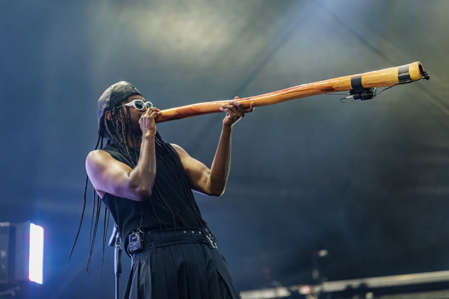 Baker Boy had the Foundation Stage crowd jumping on Sunday night of WOMADelaide 2026. Photo: Ben Kelly.