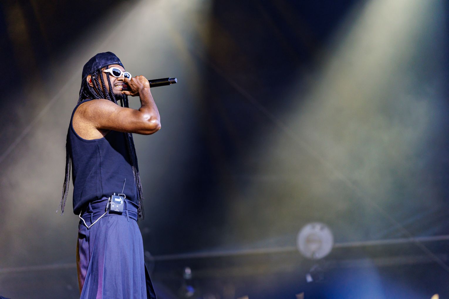 Baker Boy had the Foundation Stage crowd jumping on Sunday night of WOMADelaide 2026. Photo: Ben Kelly.