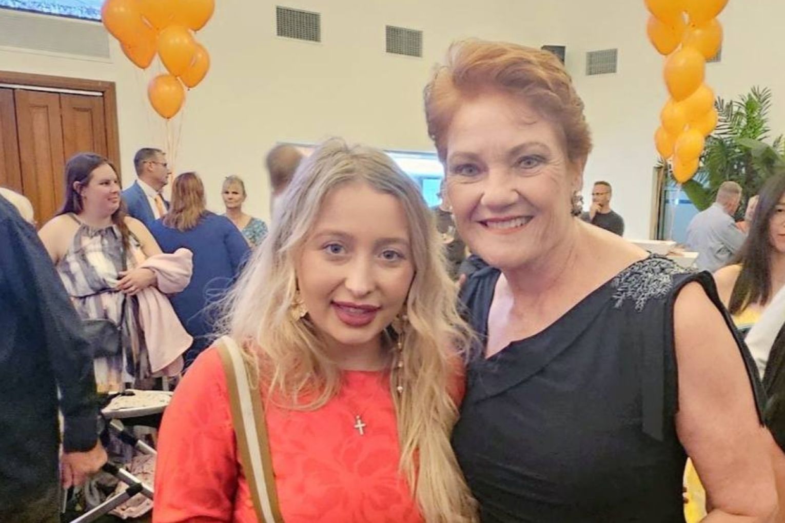 Chantelle Thomas with Pauline Hanson.