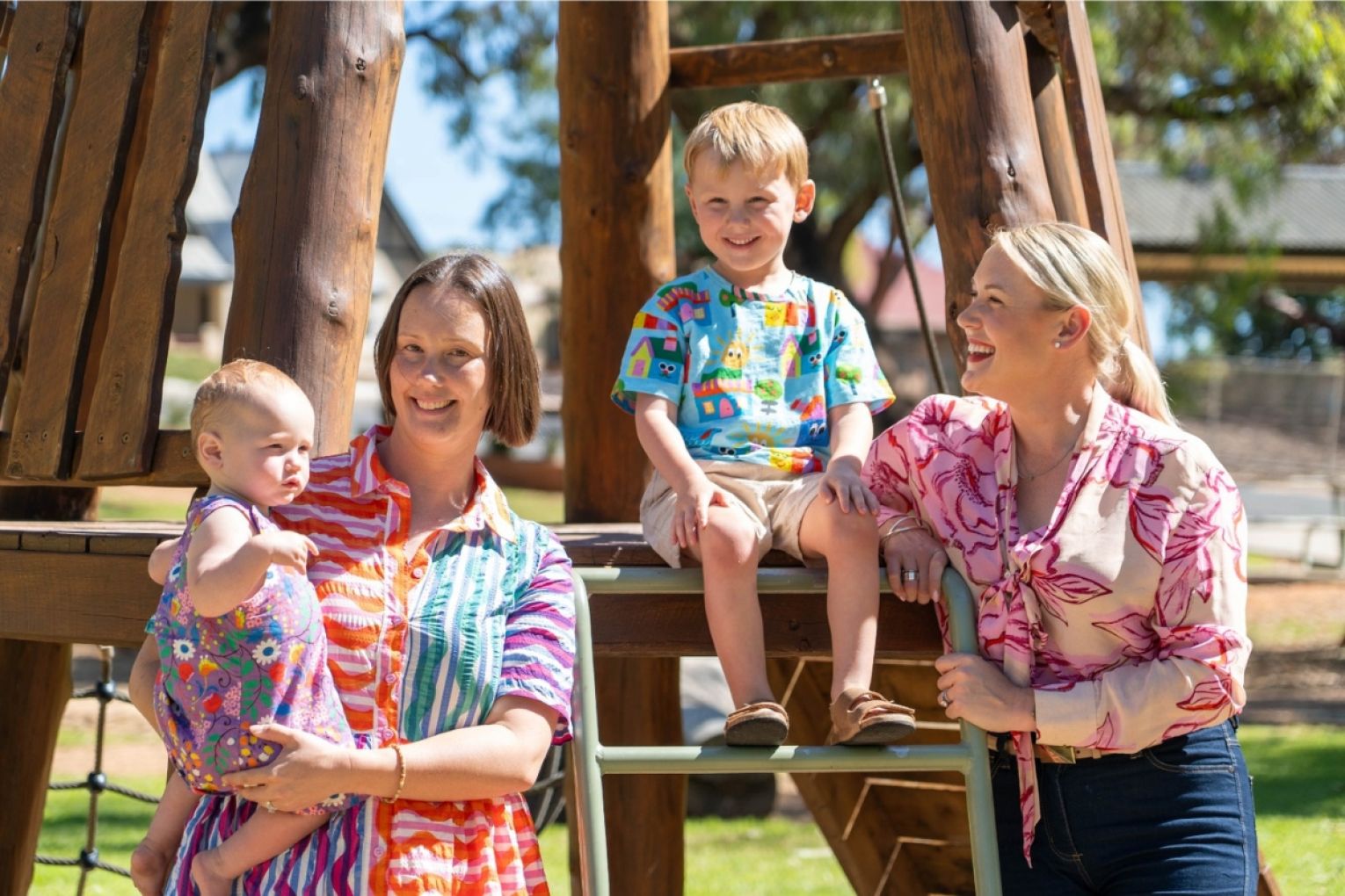 Elise Howie holding Daphne, her son Charlie and SA Liberal Leader Ashton Hurn. Photo: Supplied