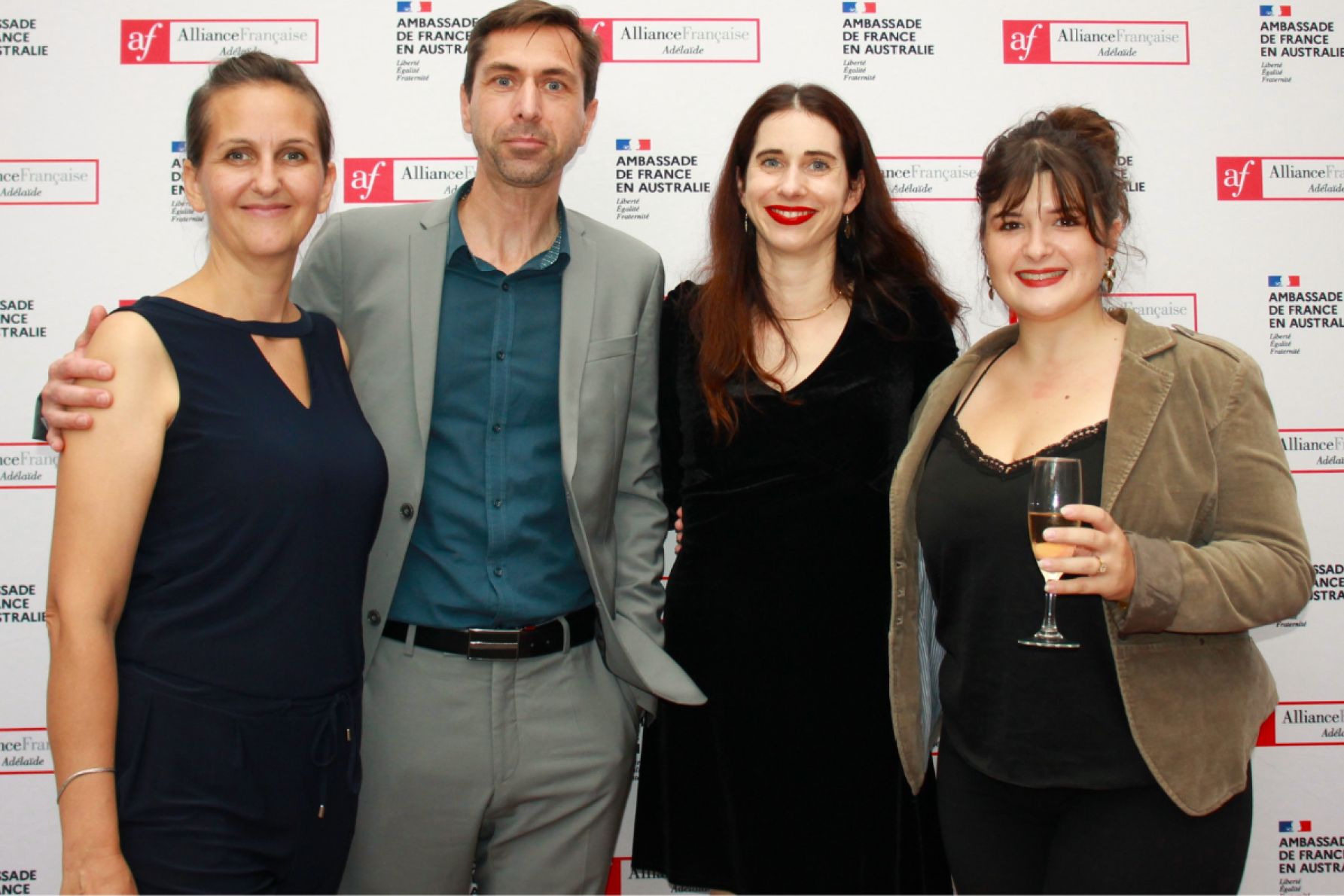 Emilie and David Kapp with Maud Boucher and Caroline Bulteau