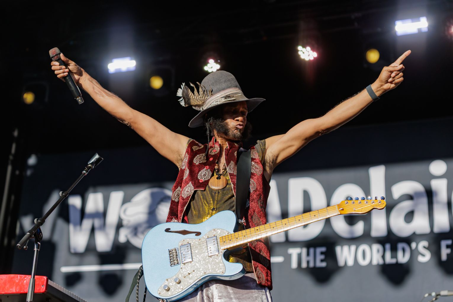 American blues and roots artist Xavier Amin Dphrepaulezz, better known by his stage name Fantastic Negrito, provided an electric performance at WOMADelaide 2026. Photo: Ben Kelly.