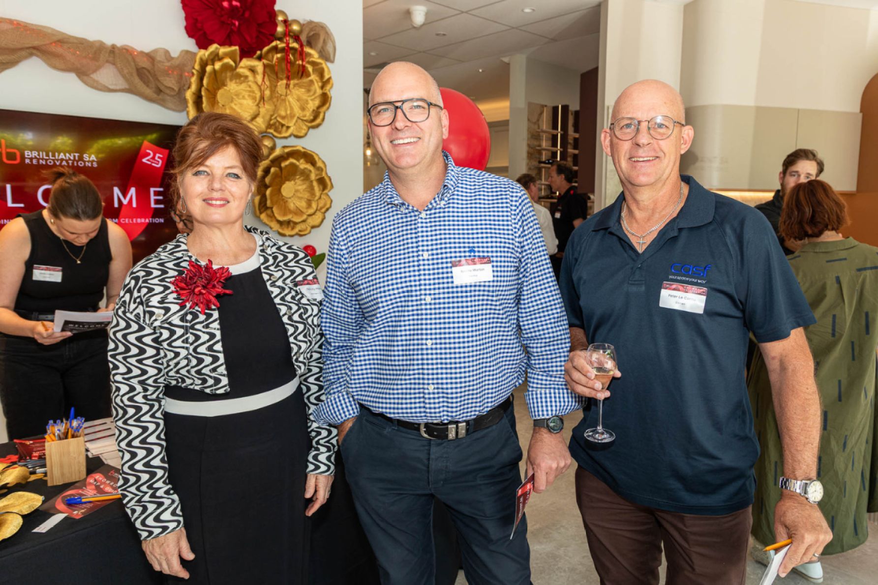 Felicity Hobbs, Neville Morton and Peter Le Cornu