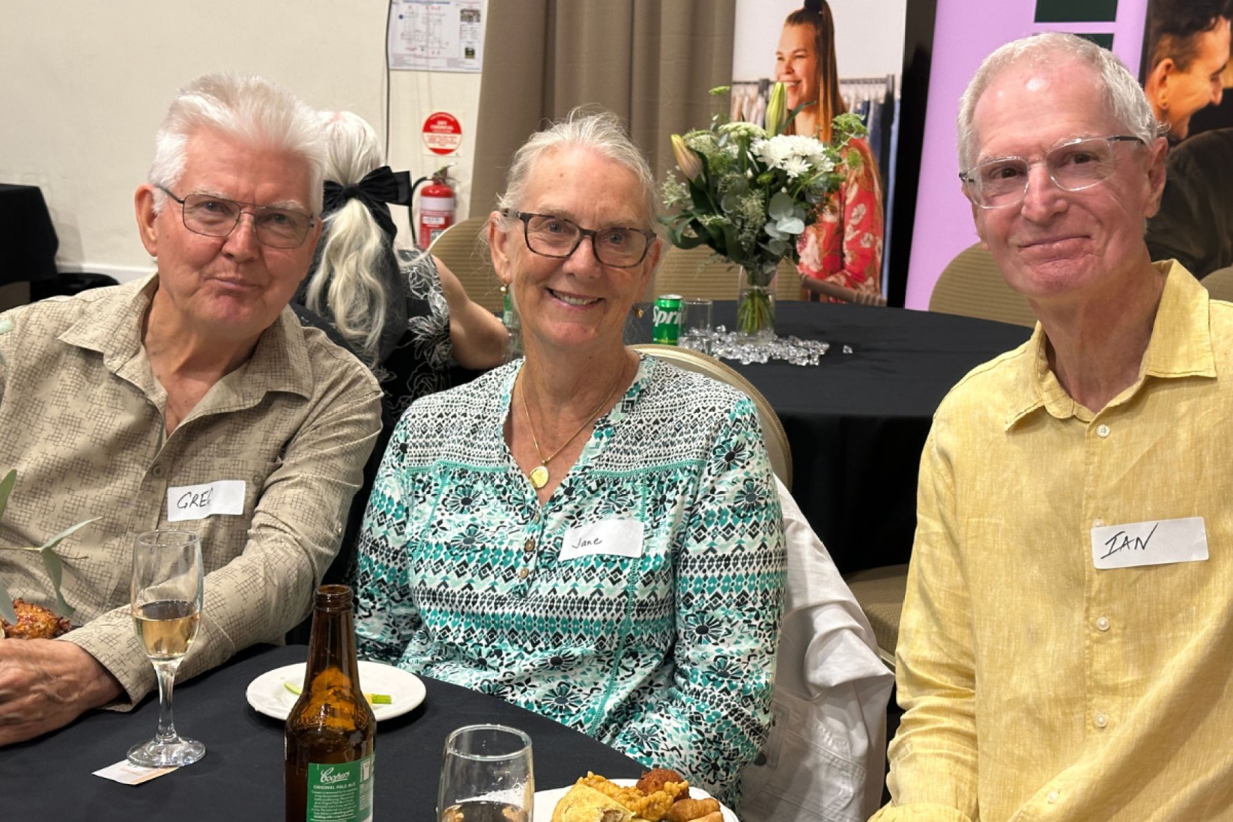 Greg Hawkins and Jane Hawkins with Ian Worsfold