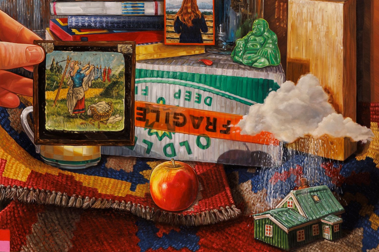 Jasmine Crisp, She could turn dust in to sparkles (portrait of scrub mommy), 2025 (detail). Photo: Rosina Possingham / Supplied