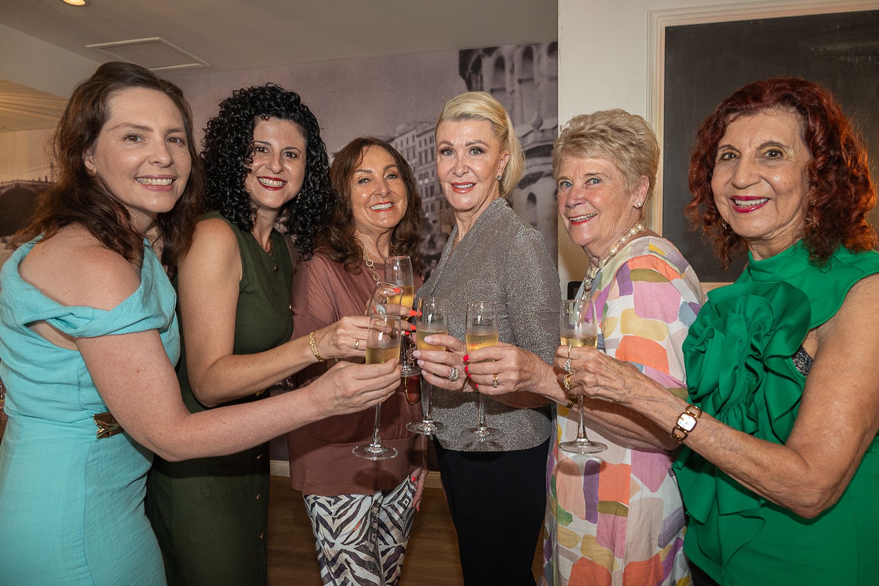 Sandy Axam, Joanne Rahn, Liz Clift, Robbie Canner, Madonna Connolly and Marilyn West