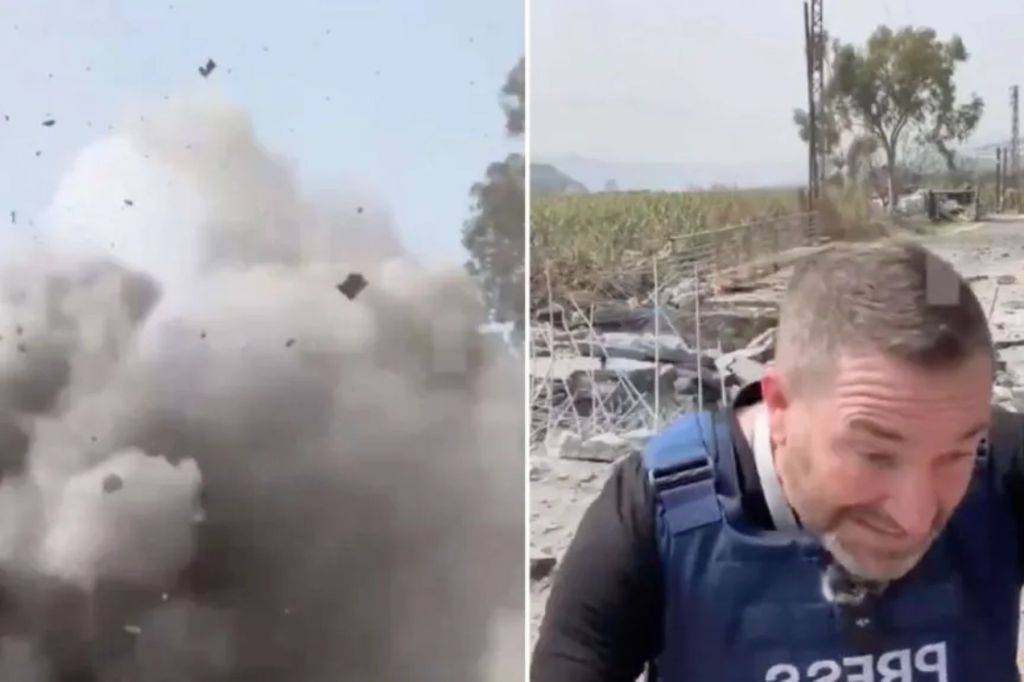 Israeli missile explodes metres from journalist