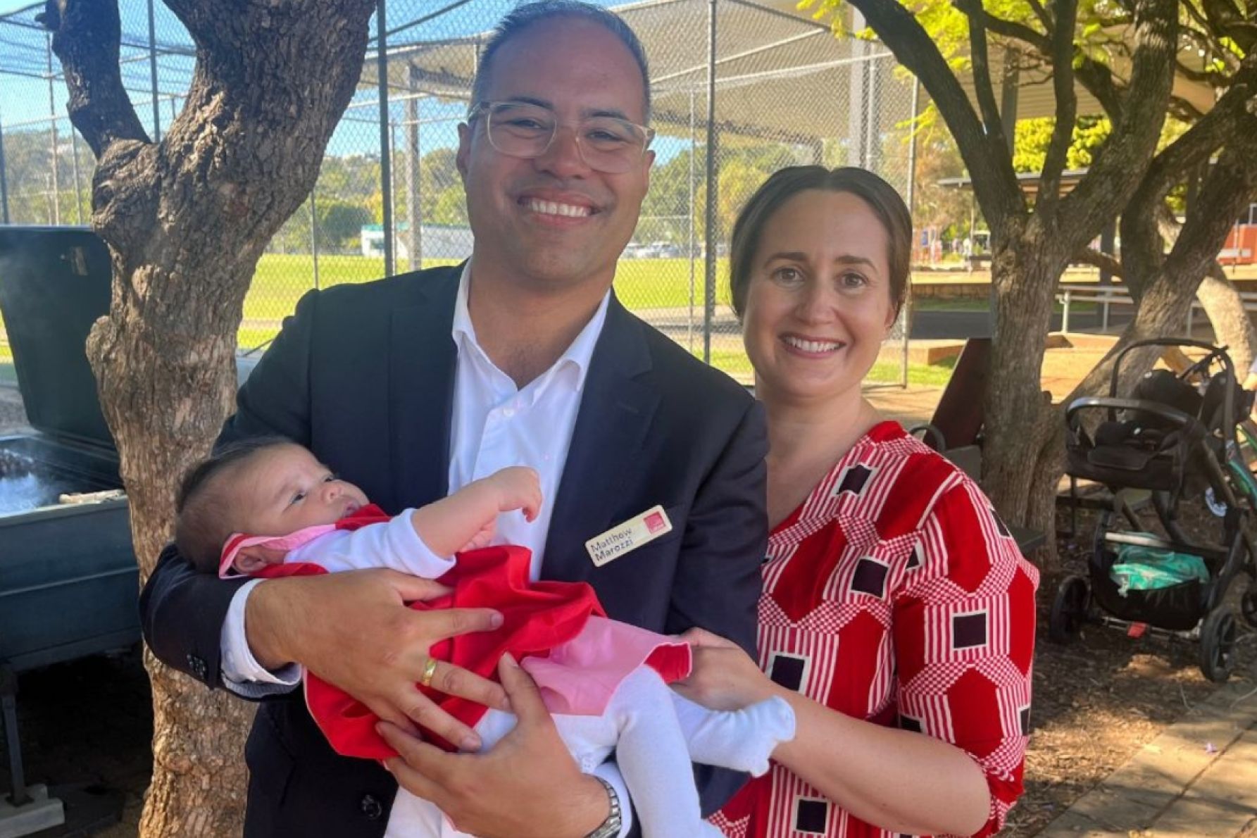 Morialta Labor candidate Matthew Marrozzi and Kate. Photo: Rory Dowdell/InDaily
