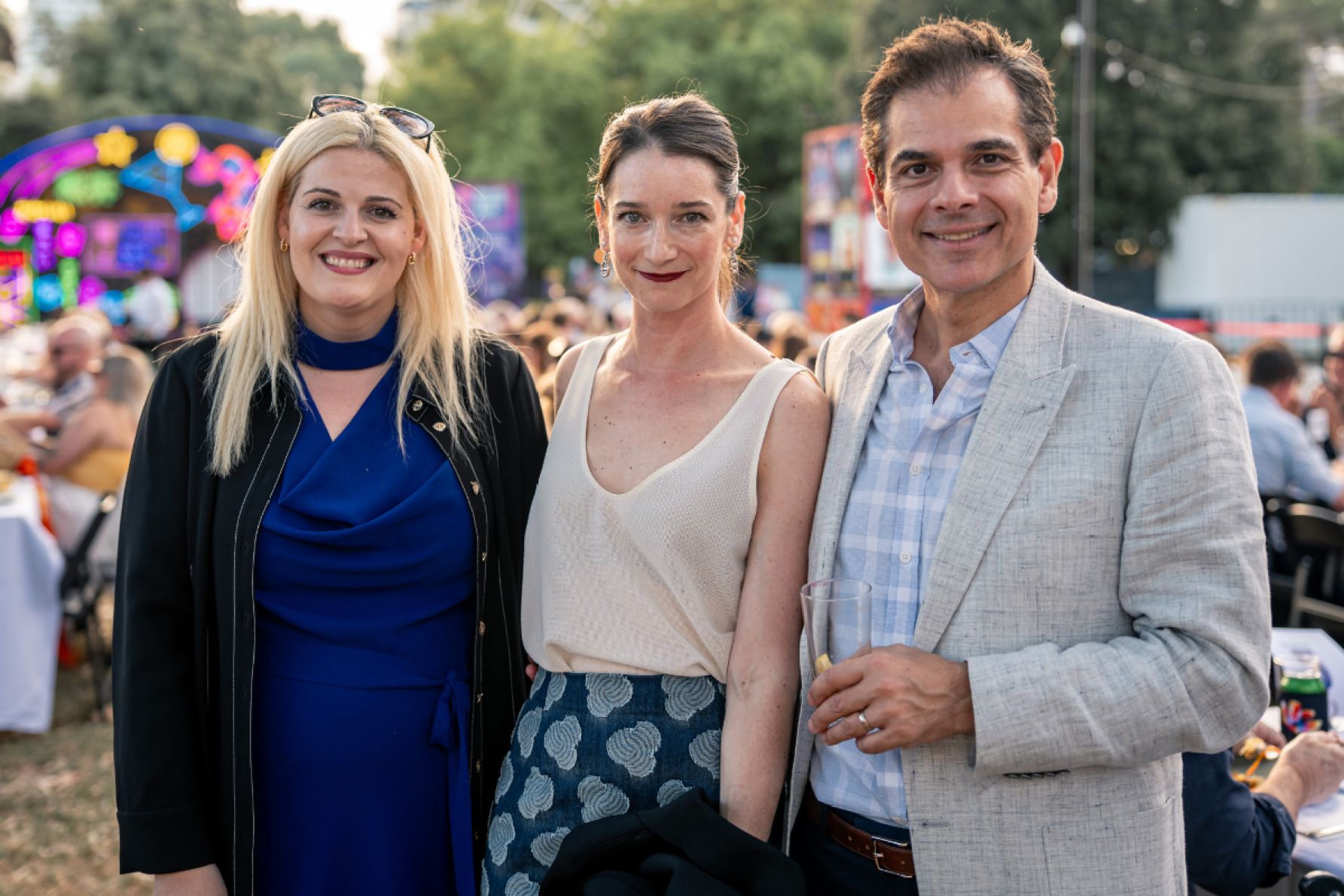 Nancy Karvouniari, Sandra O'Donnell and Peter Charatsis