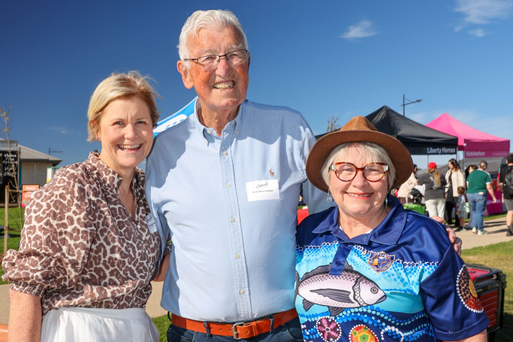 Ruth Vagnarelli, Dennis Ralph and Moira Were 