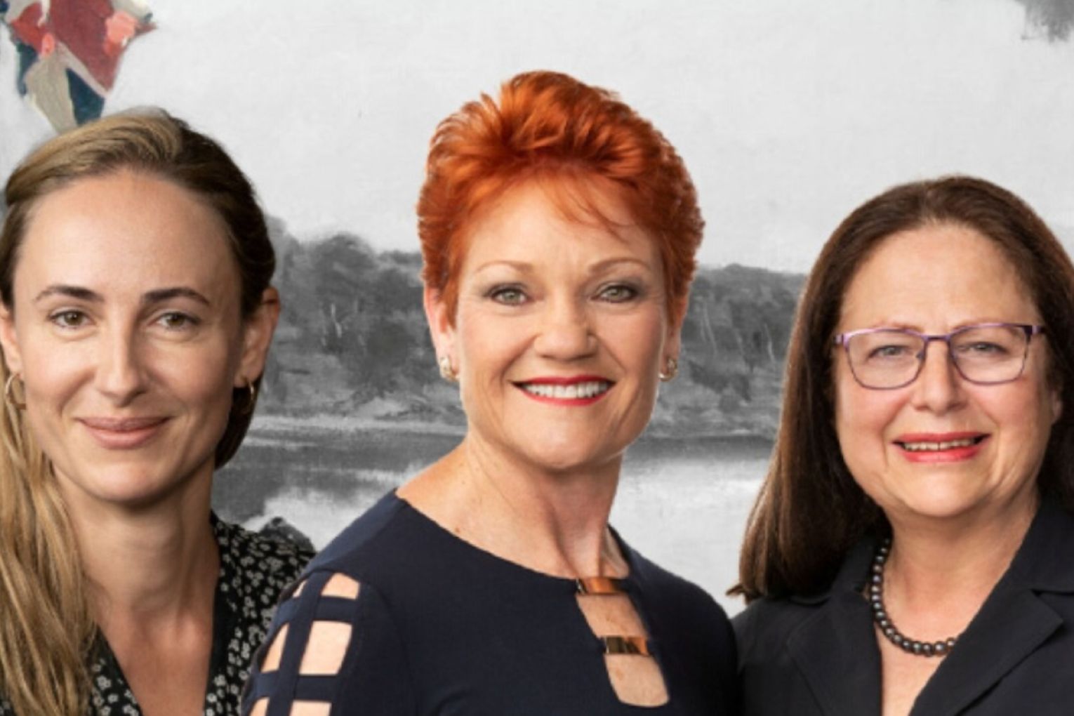 Sarah Game (right) with One Nation federal leader Pauline Hanson and her mother and Fair Go candidate Jennifer Game. Both Games are former One Nation members. Picture: Sarah Game Fair Go party Facebook page.