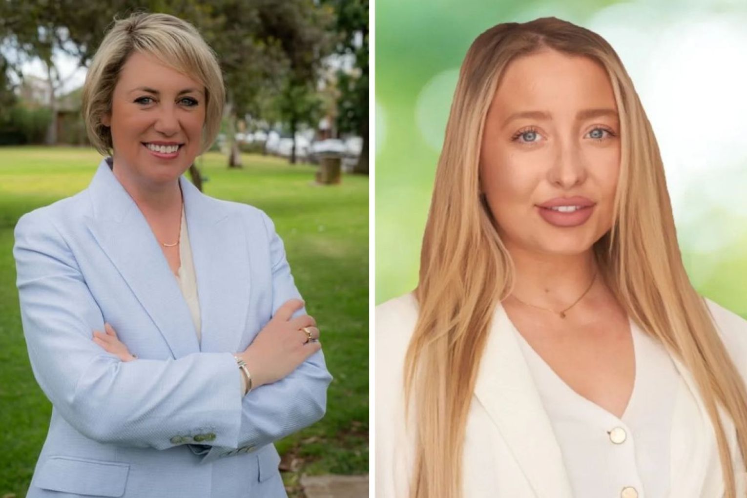 Liberal Tania Stock (left) is hot on the heels of One Nation's Chantelle Thomas (right) in former independent Fraser Ellis' rural seat. 