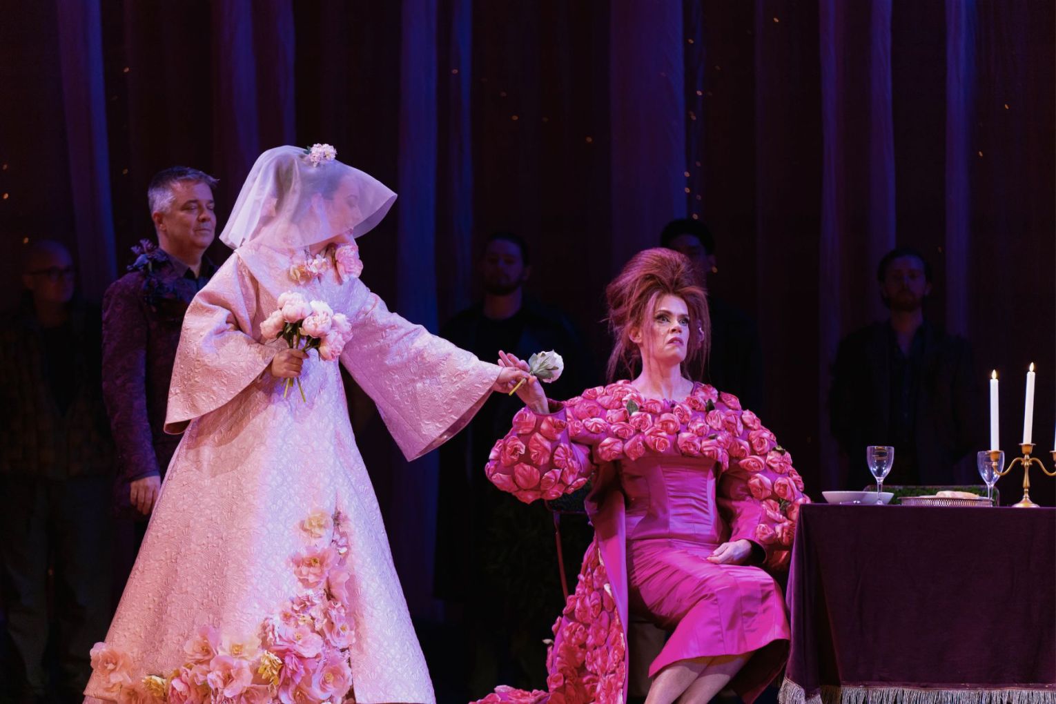 Hayley Sugars (right) is reprising her 2025 role as one of the nasty stepsisters in the opera La Cenerentola at this year's Brisbane Bel Canto. Photo: Jade Ellis