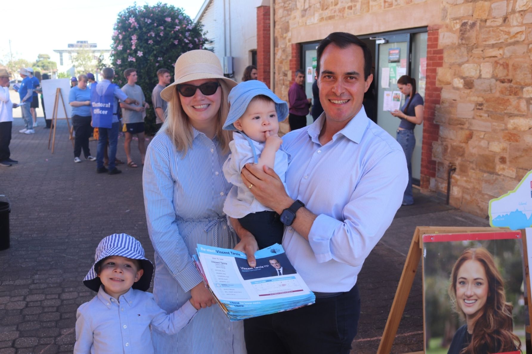 Vincent and Charissa Tarzia with their sons Raphael and  Leonardo. Photo: Charlie Gilchrist/InDaily