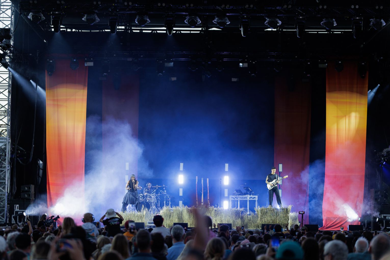 Baker Boy had the Foundation Stage crowd jumping on Sunday night of WOMADelaide 2026. Photo: Ben Kelly.